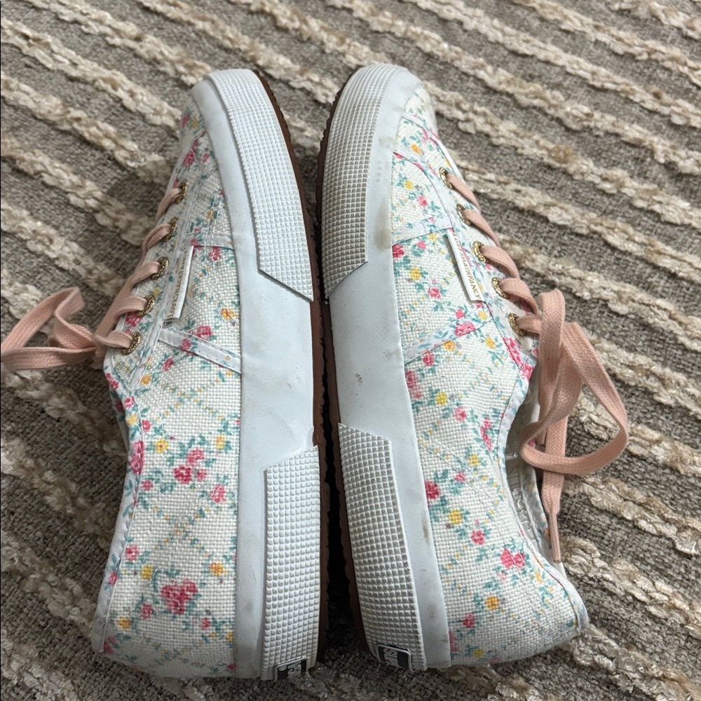 LoveShackFancy x‎ Superga Floral Chunky Sneakers Size 7.5 - Picture 11 of 16